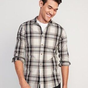 Old Navy Black and White Plaid Shirt